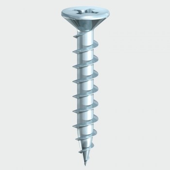 UPVC Window Screw White zinc   Flat head with Coarse Thread  4.1x25mm